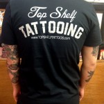 silver logo tee back