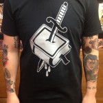 silver logo tee front